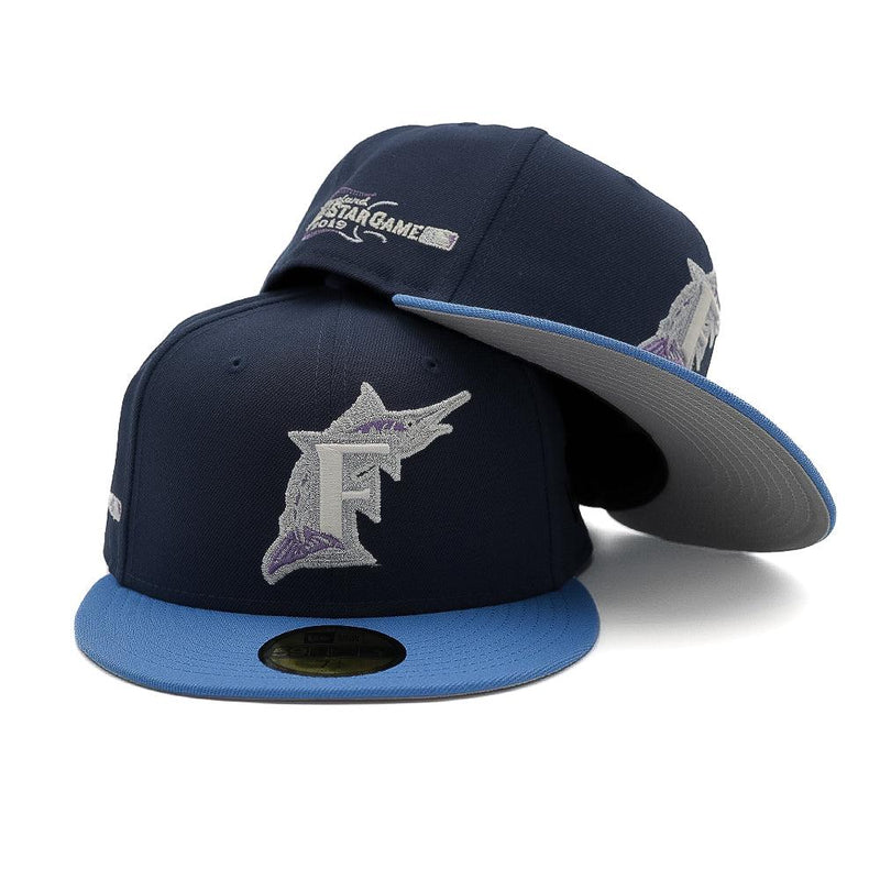 New Era Florida Marlins '19 ASG Navy Blue Gray 59Fifty 5950 Patch Fitted Cap Hat