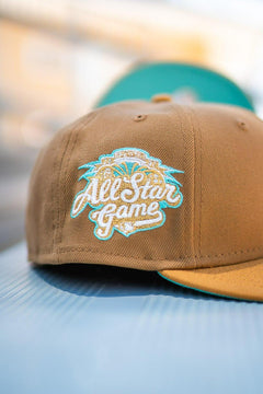 New Era Milwaukee Brewers '02 ASG Brown Beige Teal Blue 59Fifty 5950 PatchFitted