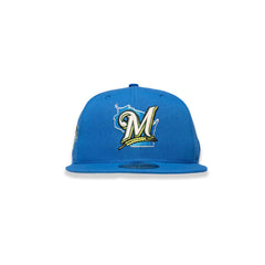 New Era Milwaukee Brewers '02 ASG Blue White 59Fifty 5950 Patch Fitted Cap Hat