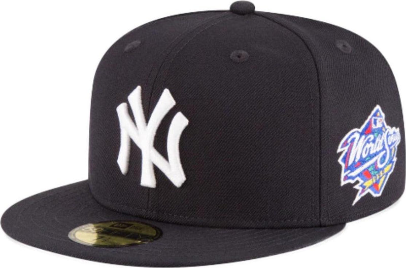 New Era NY Yankees '98 WS Black Red White 59Fifty 5950 Patch Fitted Cap Hat