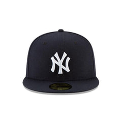 New Era NY Yankees Navy Blue White 59Fifty 5950 Patch Fitted Cap Hat