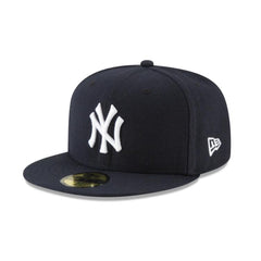 New Era NY Yankees Navy Blue White 59Fifty 5950 Patch Fitted Cap Hat