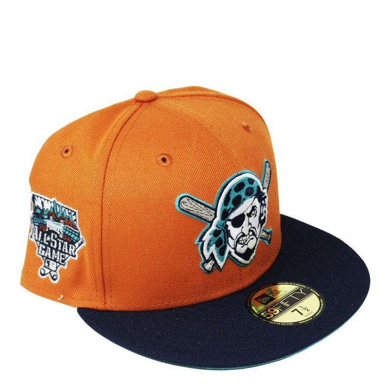 New Era Pittsburgh Pirates ASG Orange Navy Blue Teal 59Fifty 5950 Patch Fitted