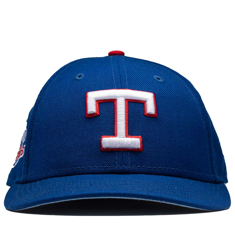 New Era Texas Rangers Blue White Red 70682082 59Fifty 5950 Patch Fitted Cap Hat