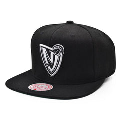 Mitchell And Ness NJ Nets CLASSIC LOGO Black White Green Patch Snapback Cap Hat