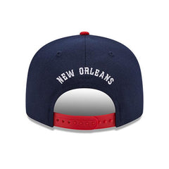 New Era New Orleans Pelicans Dark Navy Red White 9Fifty 950 Patch Snapback Hat