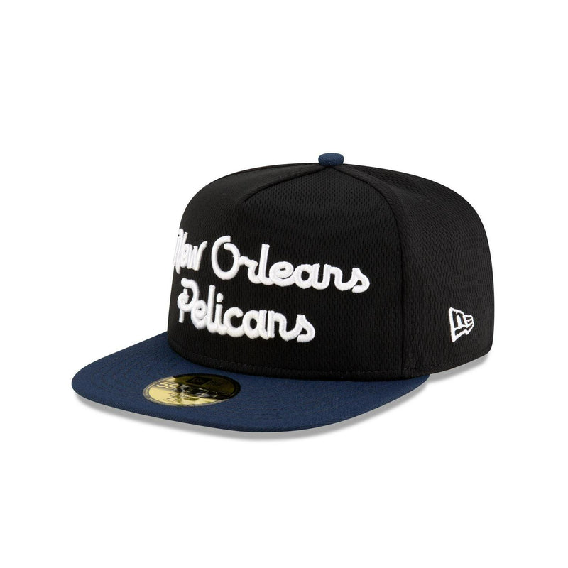 New Era New Orleans Pelicans Dashmark Mesh Black Blue Gray 59Fifty 5950 Fitted