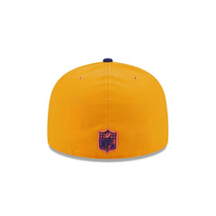 New Era New York Giants 75 Yrs Gold Blue Gray 59Fifty 5950 Patch Fitted Cap Hat