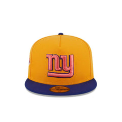New Era New York Giants 75 Yrs Gold Blue Gray 59Fifty 5950 Patch Fitted Cap Hat