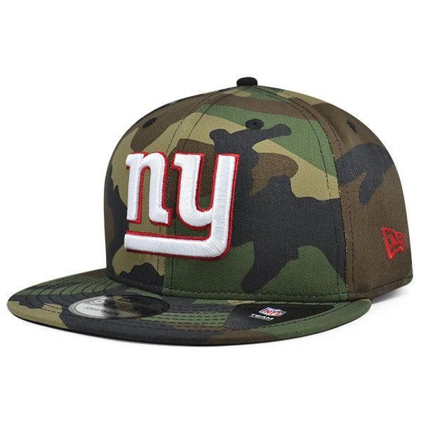 New Era NY Giants Wood Brown Camo White Red 9Fifty 950 Patch Snapback Cap Hat