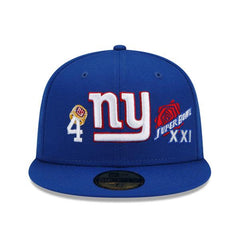 New Era NY Giants NFL Royal Blue Red Gray 59Fifty 5950 Patch Fitted Cap Hat
