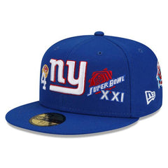 New Era NY Giants NFL Royal Blue Red Gray 59Fifty 5950 Patch Fitted Cap Hat