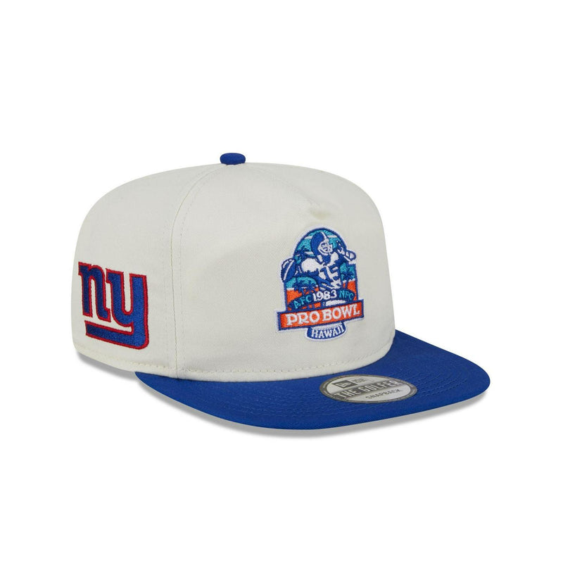 New Era NY Giants Pro Bowl Patch White Blue Gray Golfer Patch Snapback Cap Hat