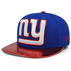 New Era NY Giants Shiny Trim Blue White Red Gray 9Fifty 950 Patch Snapback Hat