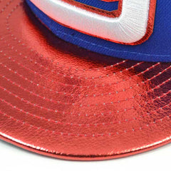 New Era NY Giants Shiny Trim Blue White Red Gray 9Fifty 950 Patch Snapback Hat