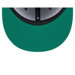 New era NY Jets Faux Leather Crown Black Green 59Fifty 5950 Patch Fitted Cap Hat