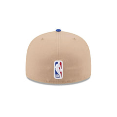 New Era NY Knicks '24 Draft Beige Blue Gray 59Fifty 5950 Patch Fitted Cap Hat