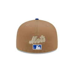 New Era New York Mets Brown White Blue Gray 59Fifty 5950 Patch Fitted Cap Hat