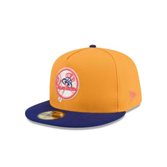 New Era New York Yankees 100th Anni Gold Blue Gray 59Fifty 5950 Patch Fitted Hat