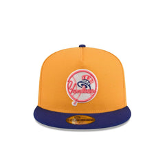 New Era New York Yankees 100th Anni Gold Blue Gray 59Fifty 5950 Patch Fitted Hat