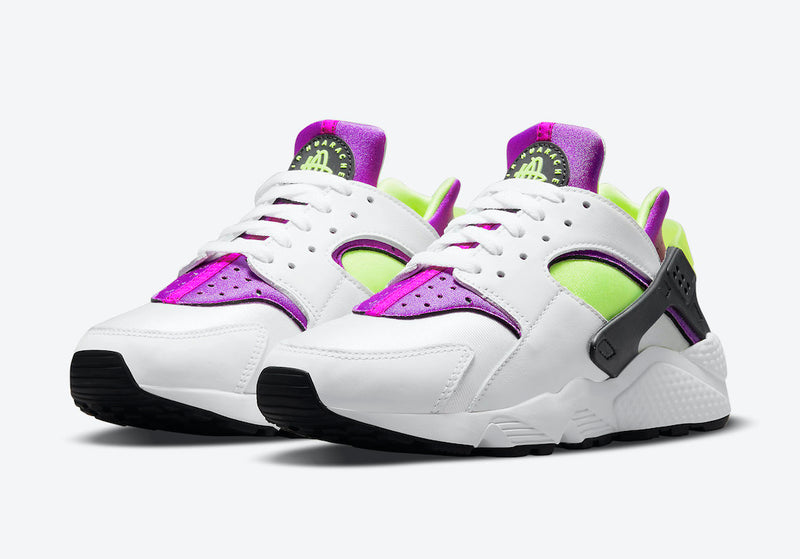 NIKE AIR HUARACHE MAGENTA White Purple Black Green DD1068-104 Sneaker Shoe