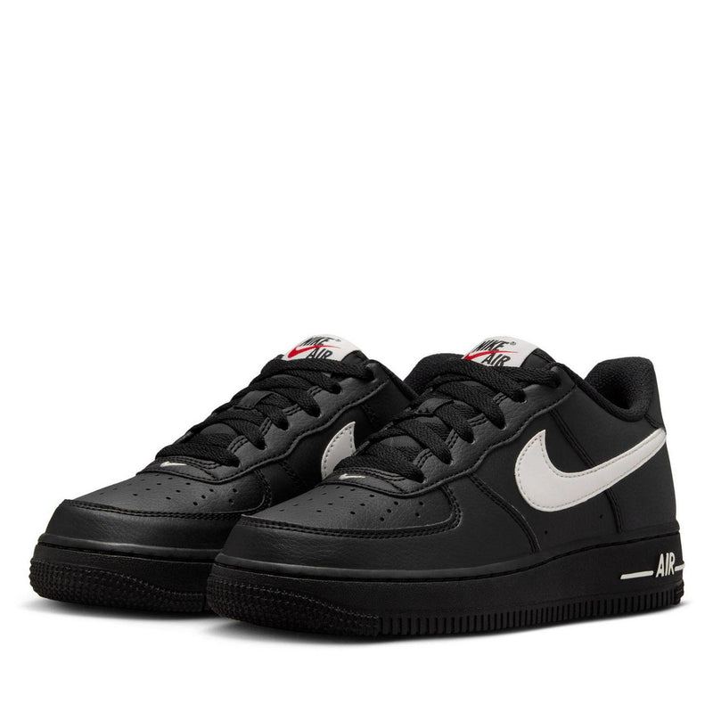 Kids Nike Air Force 1 GS Black Phantom White Red HV6359-001 Sneaker Shoe Trainer
