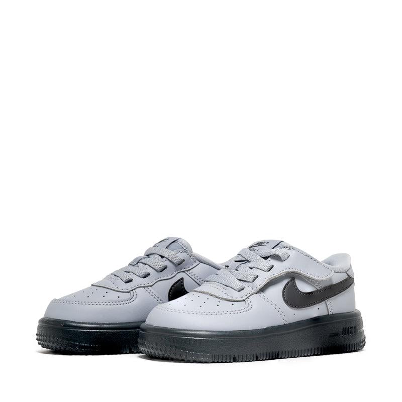 Kids Nike Force 1 Low Easy On TD Wolf Grey Dark Smoke Grey HQ3809-001 Sneaker
