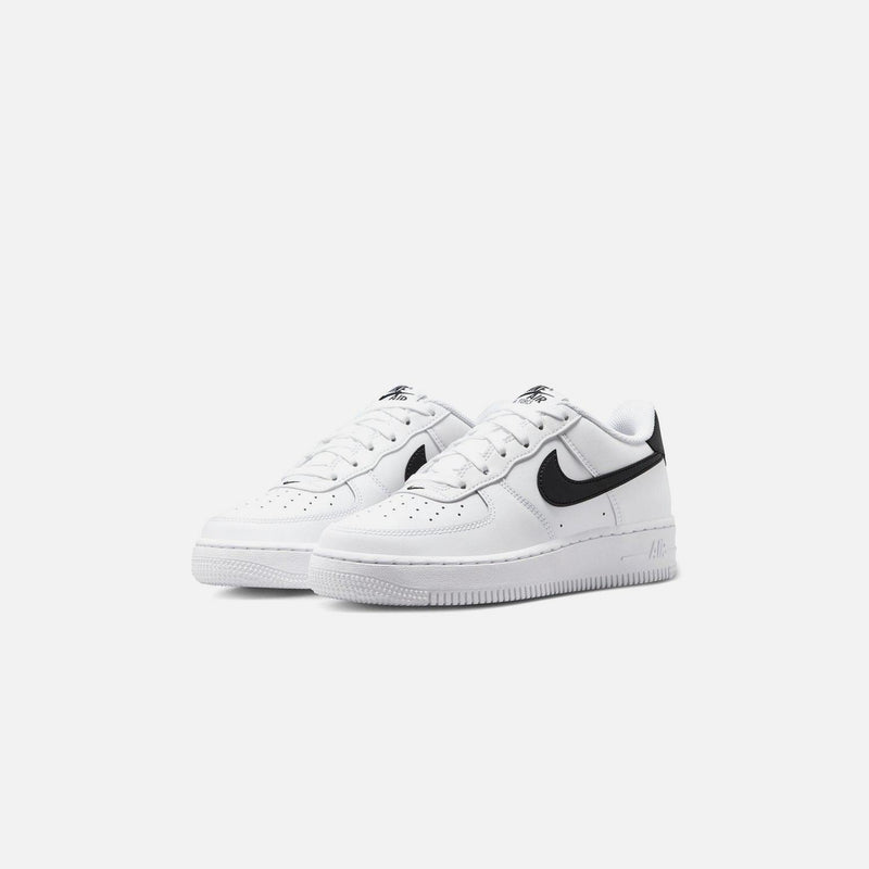 Kids Nike Air Force 1 GS White Black nkfv5948-101 Shoe Sneaker Trainer