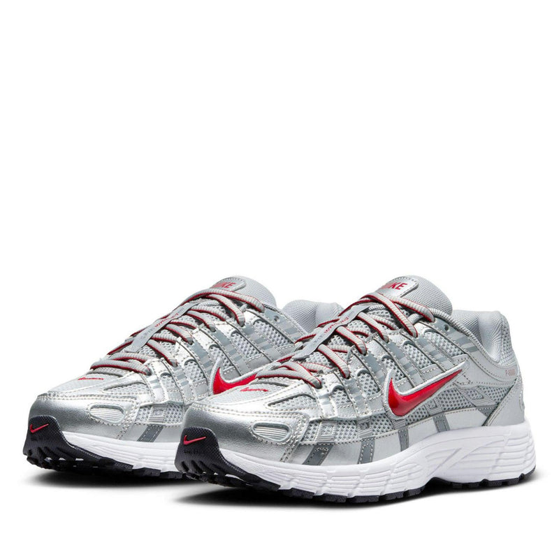 Kids Nike P-6000 GS Silver Gym Red White Black Grey HV5064-002 Sneaker