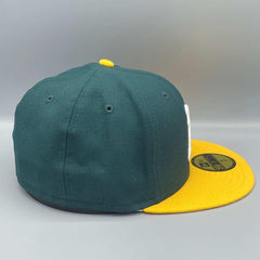 New Era Oakland A's '89 WS Green Yellow White 59Fifty 5950 Patch Fitted Cap Hat