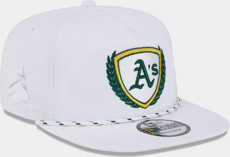 New Era Oakland A's Golfer White Yellow Teal Blue 9Fifty 950 Patch Snapback Cap