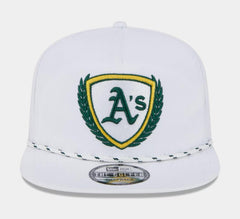 New Era Oakland A's Golfer White Yellow Teal Blue 9Fifty 950 Patch Snapback Cap