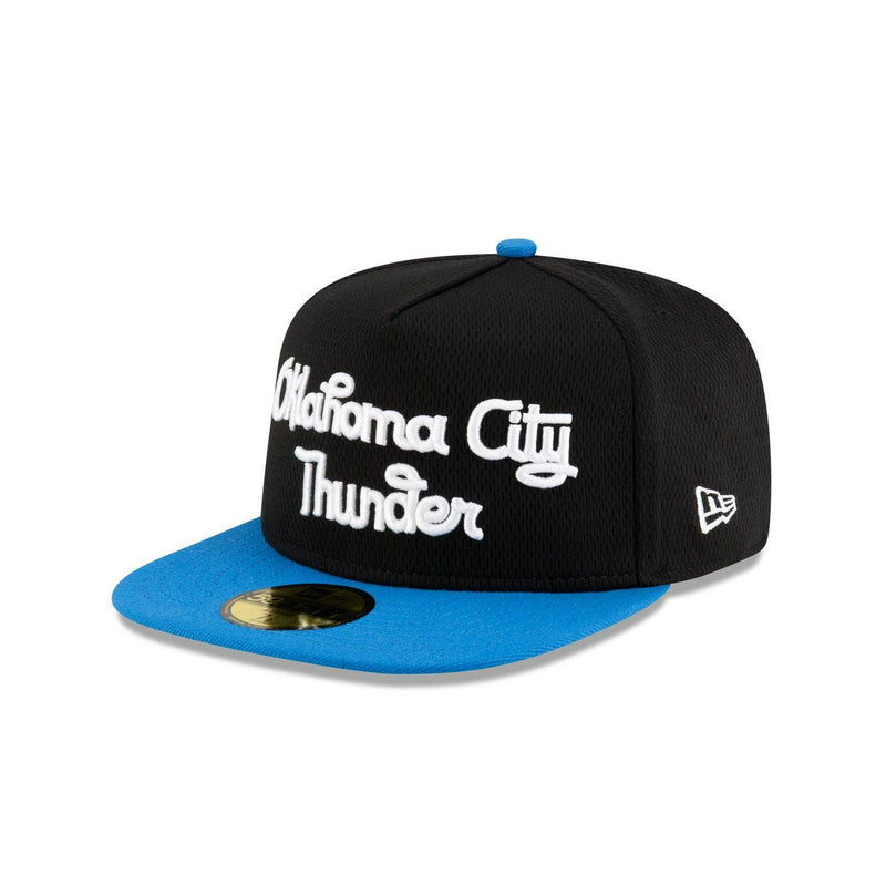 New Era Oklahoma City Thunder Dashmark Mesh White Blue Gray 59Fifty 5950 Fitted