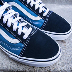 Vans Old Skool Navy Blue White Black Shoe Sneaker Trainer
