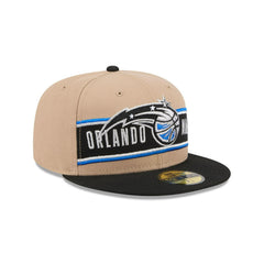 New Era Orlando Magic '24 Draft Beige Black Gray 59Fifty 5950 Patch Fitted Hat