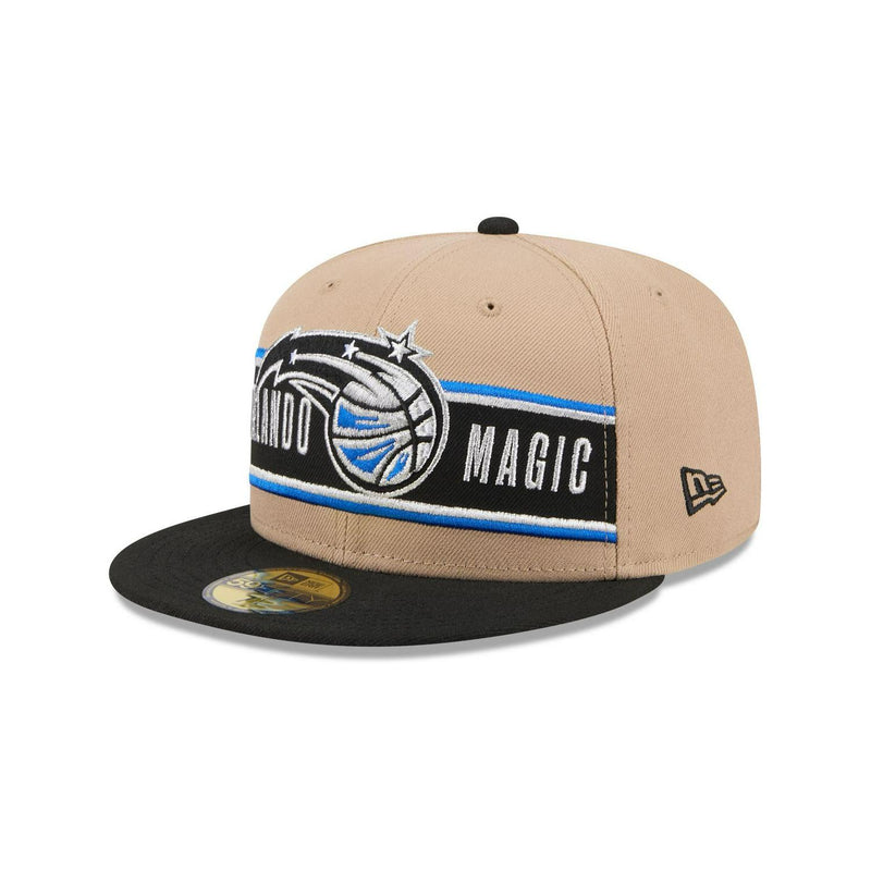 New Era Orlando Magic '24 Draft Beige Black Gray 59Fifty 5950 Patch Fitted Hat