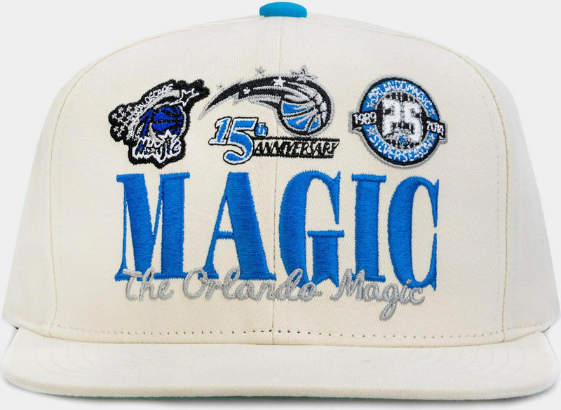 Mitchell and Ness Orlando Magic Retro Beige Blue Black Green Snapback Cap Hat