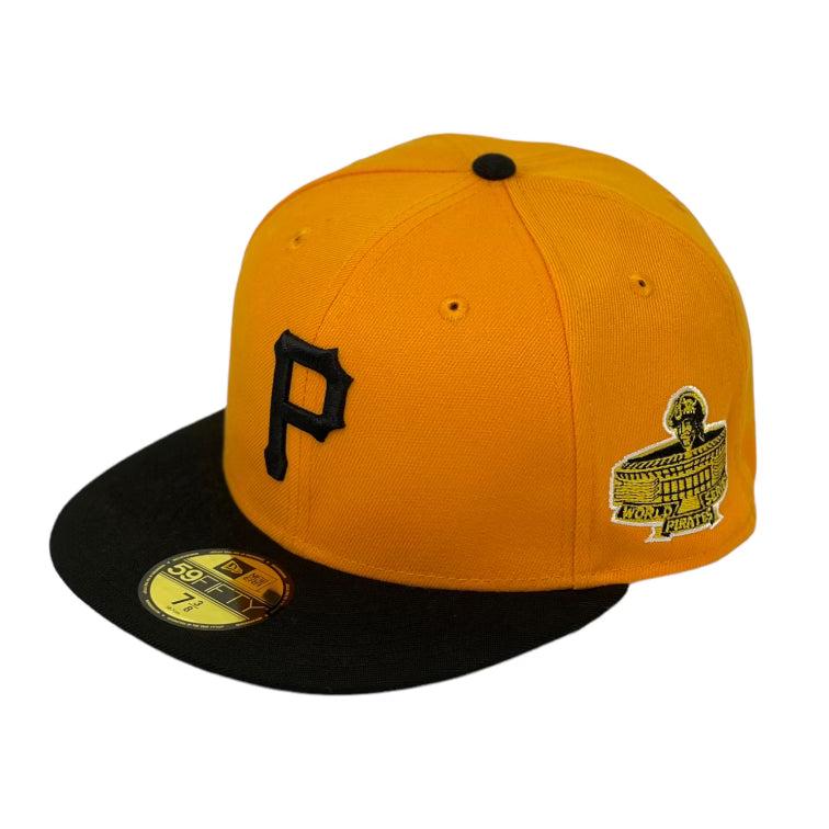 NEW ERA PITTSBURGH PIRATES Yellow GOLD '71 WS GREEN 59Fifty 5950 Patch Fitted