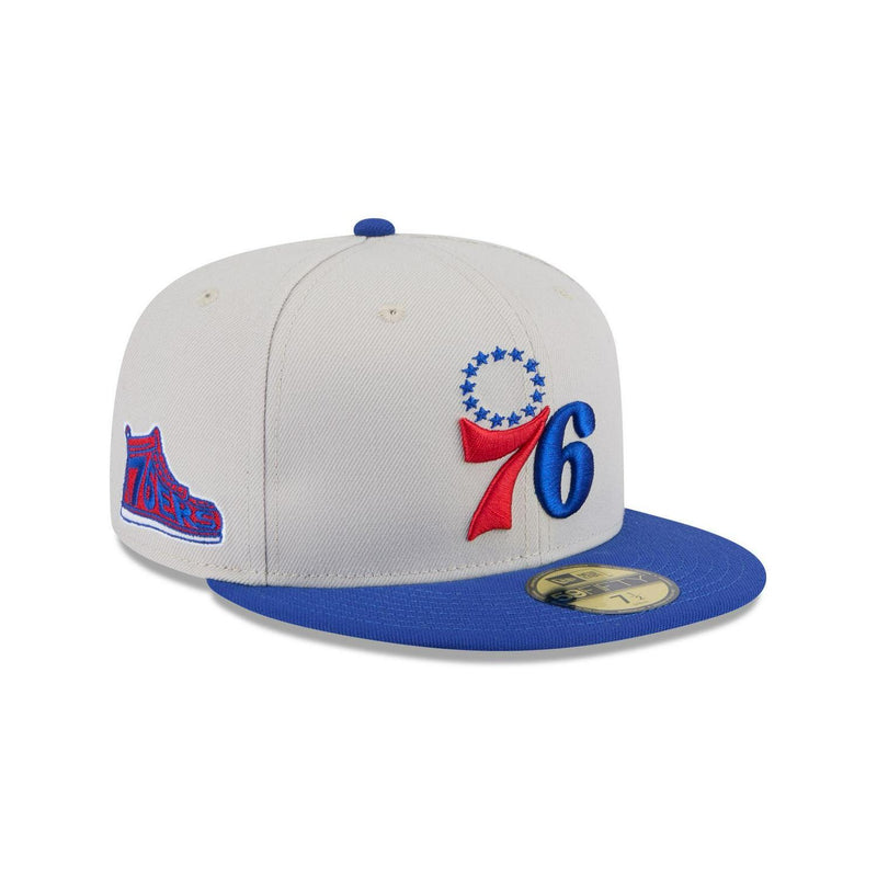 New Era Philadelphia 76ers '25 ASG Chrome White Blue Gray 59Fifty 5950 Fitted