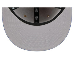 New Era Philadelphia 76ers '24 Draft Beige Blue Gray 59Fifty 5950 Patch Fitted
