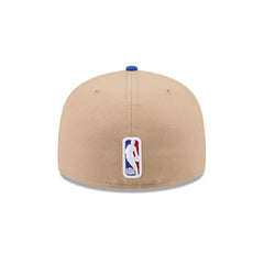 New Era Philadelphia 76ers '24 Draft Beige Blue Gray 59Fifty 5950 Patch Fitted