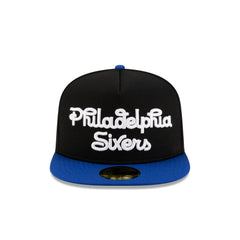 New Era Philadelphia 76ers Dashmark Mesh Black  Blue Gray 59Fifty 5950 Fitted