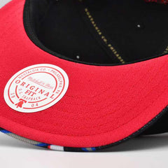 Mitchell And Ness Philadelphia 76ers SWINGMAN POP Black White Red Patch Snapback