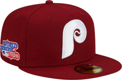 New Era Philadelphia Phillies '80 WS Cardinal Red White Grey 59Fifty Fitted Hat