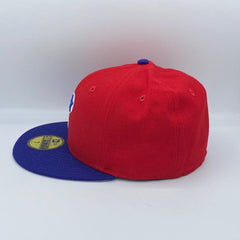New Era Philadelphia Phillies Red Blue White 59Fifty 5950 Patch Fitted Cap Hat