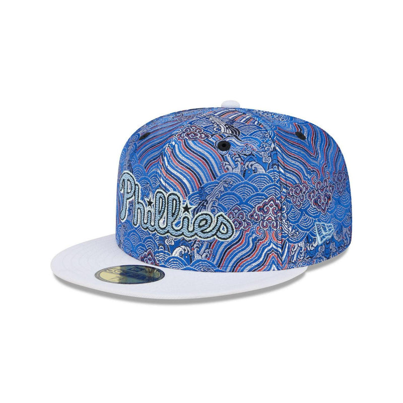 New Philadelphia Phillies Jacquard Crown White Gray 59Fifty 5950 Patch Fitted