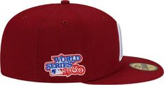 New Era Philadelphia Phillies '80 WS Cardinal Red White Grey 59Fifty Fitted Hat
