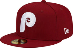 New Era Philadelphia Phillies '80 WS Cardinal Red White Grey 59Fifty Fitted Hat