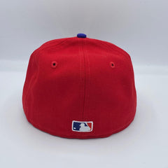 New Era Philadelphia Phillies Red Blue White 59Fifty 5950 Patch Fitted Cap Hat