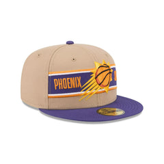 New Era Phoenix Suns '24 Draft Beige Purple Gray 59Fifty 5950 Patch Fitted Hat